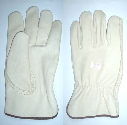 Light colour full grain cowhide driver glove