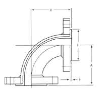 PTFE LINED 90DEG ELBOW 