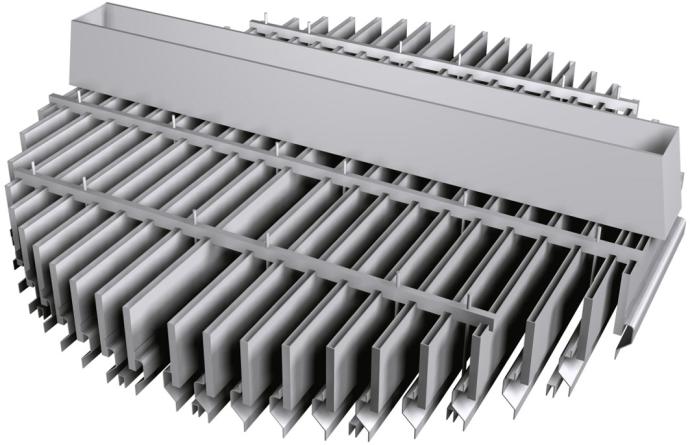 Trough type liquid distributor