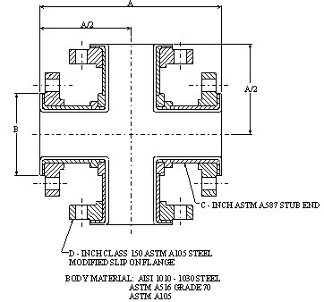 PTFE lining cross